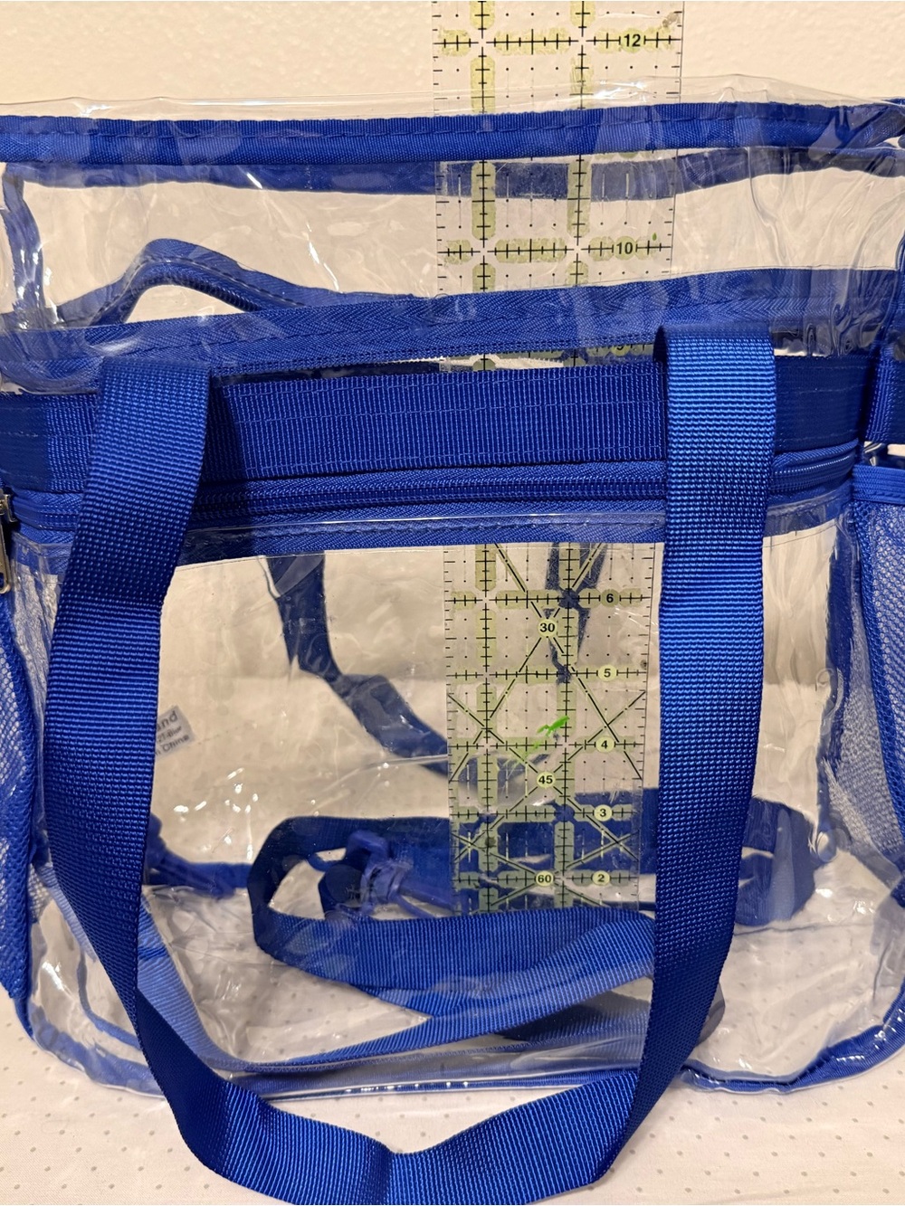 New Clear Tote Bag - Royal Blue